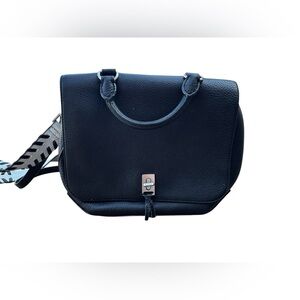 Rebecca Minkoff Darren Leather Satchel Bag Convertible Backpack Black READ